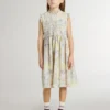 Rochie midi din bumbac pentru fete, cu imprimeu floral multicolor