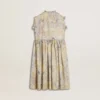 Rochie midi din bumbac pentru fete, cu imprimeu floral multicolor