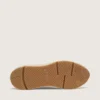 Running Sole din piele de căprioară gri cu stea albă și bandă albă la călcâi