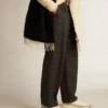 Running Sole din piele nappa cu stea din piele albastră și inserție din piele de căprioară