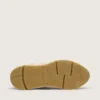 Running Sole pentru femei din piele nappa și piele de căprioară maro, cu o stea din cristale Swarovski
