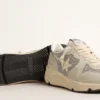 Running Sole pentru femei, împodobiți cu cristale Swarovski și o stea de culoare fildeș