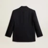 Sacou blazer pentru femei din amestec de lână, albastru închis