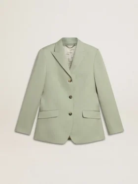 Sacou blazer pentru femei din lână verde salvie