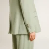 Sacou blazer pentru femei din lână verde salvie
