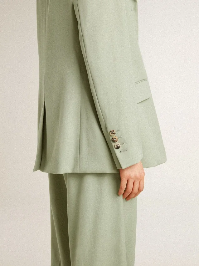 Sacou blazer pentru femei din lână verde salvie