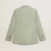 Sacou blazer pentru femei din lână verde salvie