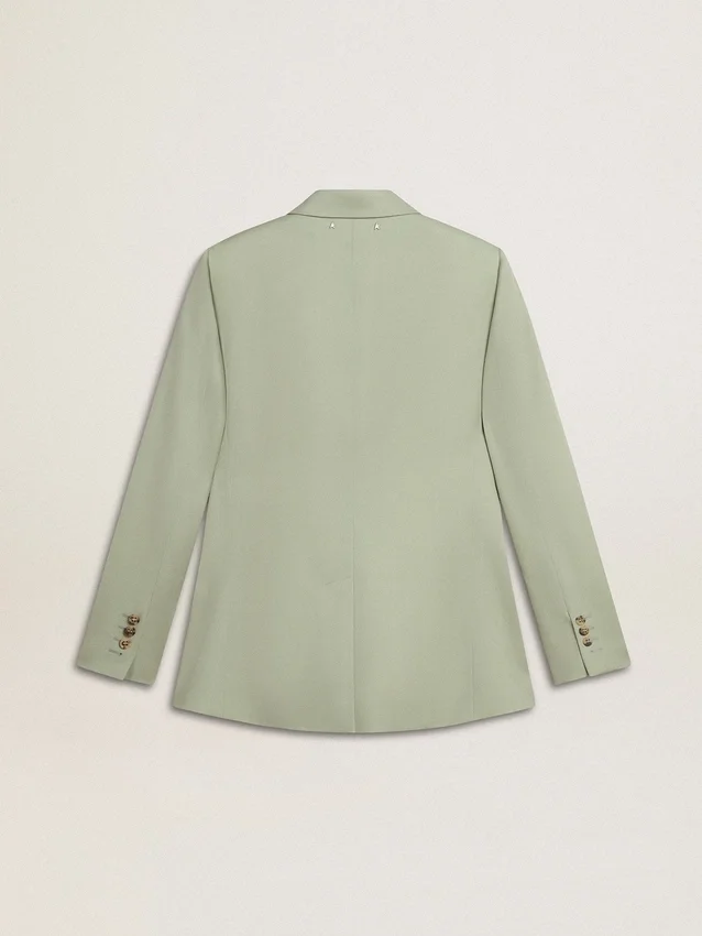 Sacou blazer pentru femei din lână verde salvie
