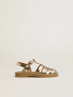 Sandale Maxime Junior din piele aurie