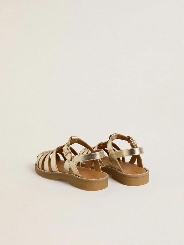 Sandale Maxime Junior din piele aurie