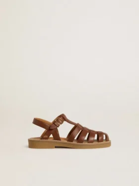 Sandale Maxime Junior din piele maro