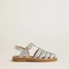 Sandale Maxime Young cu micro-sclipici argintii