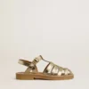 Sandale Maxime Young din piele aurie