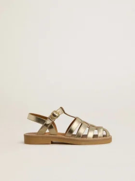 Sandale Maxime Young din piele aurie