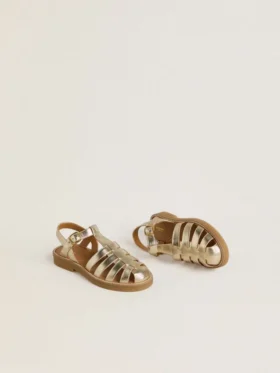 Sandale Maxime Young din piele aurie