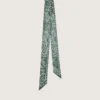 Set de două panglici din țesătură diagonală cu model paisley verde