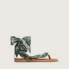 Set de două panglici din țesătură diagonală cu model paisley verde