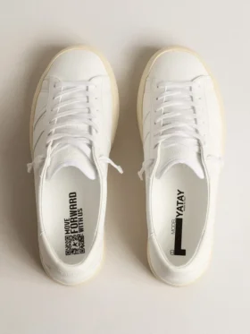 Sneakersi sustenabili Yatay Model 1B cu parte superioară albă pe bază biologică și Y alb