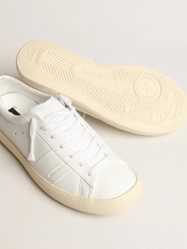 Sneakersi sustenabili Yatay Model 1B cu parte superioară albă pe bază biologică și Y alb