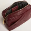 Star Bag din piele roșu-vin cu stea ton pe ton