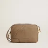 Star Bag din piele verde salvie cu stea ton pe ton