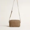 Star Bag din piele verde salvie cu stea ton pe ton