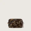 Star Bag mini din piele de ponei cu imprimeu animalier și stea ton pe ton