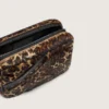 Star Bag mini din piele de ponei cu imprimeu animalier și stea ton pe ton