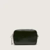 Star Bag mini din piele neagră cu stea ton pe ton