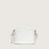 Star Bag pentru femei din piele laminată argintie cu stea ton pe ton