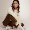 Stardan Sneakersi din piele albă cu finisaj uzat