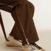Super-Star din piele nappa cu stea din piele de căprioară albastru deschis și bandă de piele gri la călcâi