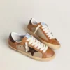 Super-Star LTD pentru bărbați din lână bej, cu stea din piele maro și inserții de culoare camel