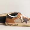 Super-Star LTD pentru bărbați din lână bej, cu stea din piele maro și inserții de culoare camel