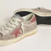 Super-Star LTD pentru bărbați din piele de căprioară gri, cu stea și bandă pe călcâi din piele de căprioară cerată roșie