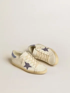 Super-Star LTD pentru femei, cu stea din piele de căprioară și bandă pe călcâi cu cristale Swarovski