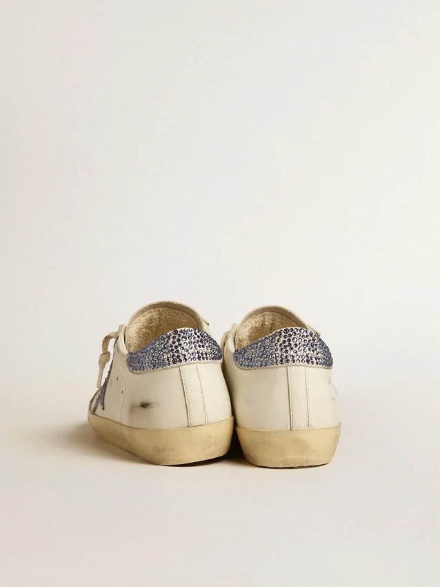 Super-Star LTD pentru femei, cu stea din piele de căprioară și bandă pe călcâi cu cristale Swarovski