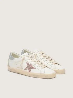 Super-Star LTD pentru femei, cu stea multicoloră cu sclipici și bandă din piele de căprioară pe călcâi