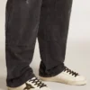 Super-Star pentru bărbați din piele nappa, cu stea din piele verde și bandă de piele gri la călcâi
