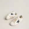 Super-Star pentru copii din piele, cu stea strălucitoare și bandă pe călcâi