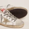 Super-Star pentru femei cu bandă albastră pe călcâi și stea din cristale Swarovski