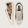 Super-Star pentru femei din piele cu imprimeu leopard