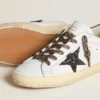 Super-Star pentru femei din piele nappa, cu stea strălucitoare și bandă roșie din piele nappa pe călcâi