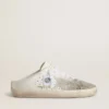 Super-Star Sabot LTD pentru femei, cu stea din piele de căprioară gri și cristale Swarovski