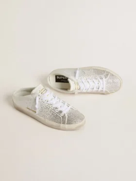 Super-Star Sabot LTD pentru femei, cu stea din piele de căprioară gri și cristale Swarovski