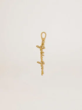 Talisman din alamă de culoare aurie cu semnătura golden goose