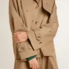 Trench oversized pentru femei cu cristale