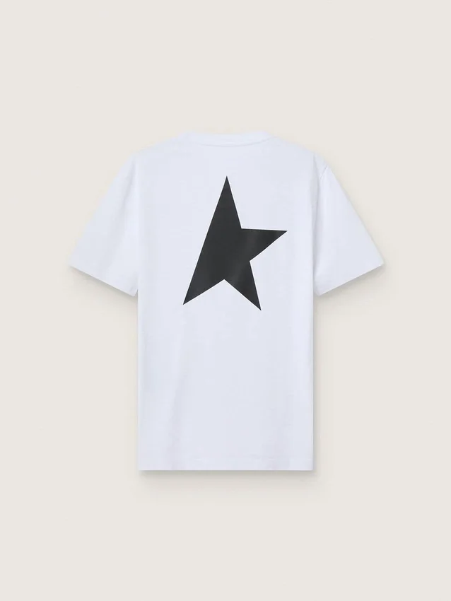 Tricou din colecția Star Collection cu logo și stea negre contrastante