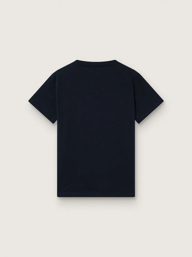 Tricou Journey pentru băieți din jersey de bumbac albastru cu imprimeu digital al mascotei
