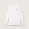 Tricou sport alb cu mâneci lungi pentru bărbați